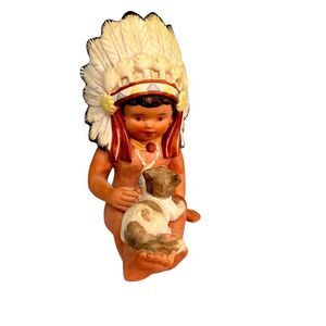 PERILLO PORCELAIN NATIVE AMERICAN FIGURINE SAGEBRUSH KIDS 1985
